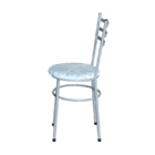 Conjunto 2 Cadeiras Epoxi Cinza Para Cozinha Com Assento Pers