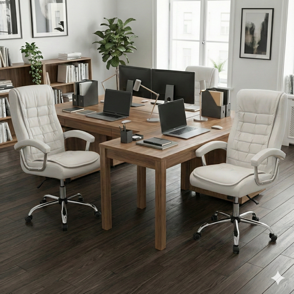 Conjunto 2 Cadeiras Escritório Presidente Executiva Alta Big