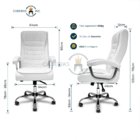 Conjunto 2 Cadeiras Escritório Presidente Executiva Alta Big