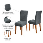 Conjunto 2 Cadeiras Estofada Sala De Jantar Creta Dobuê