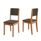 Conjunto 2 Cadeiras Estofada Sala De Jantar Trento Dobuê