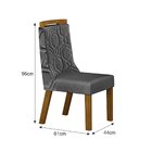 Conjunto 2 Cadeiras Estofadas Agata  Freijo