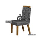 Conjunto 2 Cadeiras Estofadas Agata  Freijo