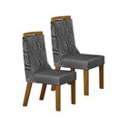 Conjunto 2 Cadeiras Estofadas Agata  Freijo