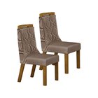 Conjunto 2 Cadeiras Estofadas Agata  Freijo