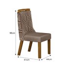 Conjunto 2 Cadeiras Estofadas Agata  Freijo