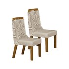 Conjunto 2 Cadeiras Estofadas Agata  Freijo