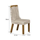 Conjunto 2 Cadeiras Estofadas Agata  Freijo