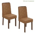 Conjunto 2 Cadeiras Estofadas Astrid Móveis Lopas Imbuia Clea