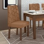 Conjunto 2 Cadeiras Estofadas Astrid Móveis Lopas Imbuia Clea