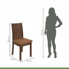 Conjunto 2 Cadeiras Estofadas Athenas Móveis Lopas Imbuia Cle