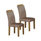 Conjunto 2 Cadeiras Estofadas Clara Plus  Freijo