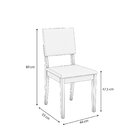 Conjunto 2 Cadeiras Estofadas Dora Madeira Maciça Fendi