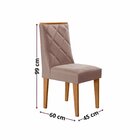 Conjunto 2 Cadeiras Estofadas Ester Capuccino/naturalle