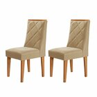Conjunto 2 Cadeiras Estofadas Ester Turim / Naturalle