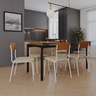 Conjunto 2 Cadeiras Estofadas Fixa Empilhável Fit Areia Corri