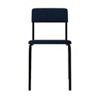 Conjunto 2 Cadeiras Estofadas Fixa Empilhável Fit Azul City /