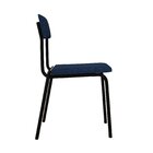 Conjunto 2 Cadeiras Estofadas Fixa Empilhável Fit Azul City /