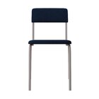 Conjunto 2 Cadeiras Estofadas Fixa Empilhável Fit Azul City /