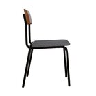 Conjunto 2 Cadeiras Estofadas Fixa Empilhável Fit Cinza Claro