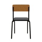 Conjunto 2 Cadeiras Estofadas Fixa Empilhável Fit Cinza Claro