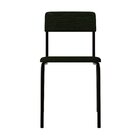 Conjunto 2 Cadeiras Estofadas Fixa Empilhável Fit Verde Musgo