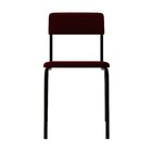 Conjunto 2 Cadeiras Estofadas Fixa Empilhável Fit Vermelho Vi