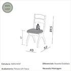 Conjunto 2 Cadeiras Estofadas Freijó/ladrilho