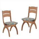 Conjunto 2 Cadeiras Estofadas Freijó/ladrilho