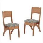 Conjunto 2 Cadeiras Estofadas Freijo/ladrilho