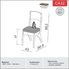 Conjunto 2 Cadeiras Estofadas Freijo/ladrilho