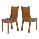 Conjunto 2 Cadeiras Estofadas Imbuia E Mascavo Napoli Viero