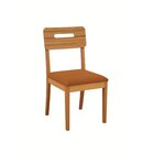 Conjunto 2 Cadeiras Estofadas Lila Madeira Maciça Terracota