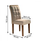 Conjunto 2 Cadeiras Estofadas Mdf Dakota Cel Móveis