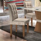 Conjunto 2 Cadeiras Estofadas Mdf Dakota Cel Móveis