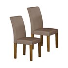 Conjunto 2 Cadeiras Estofadas Napoli  Freijo