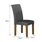 Conjunto 2 Cadeiras Estofadas Napoli  Freijo