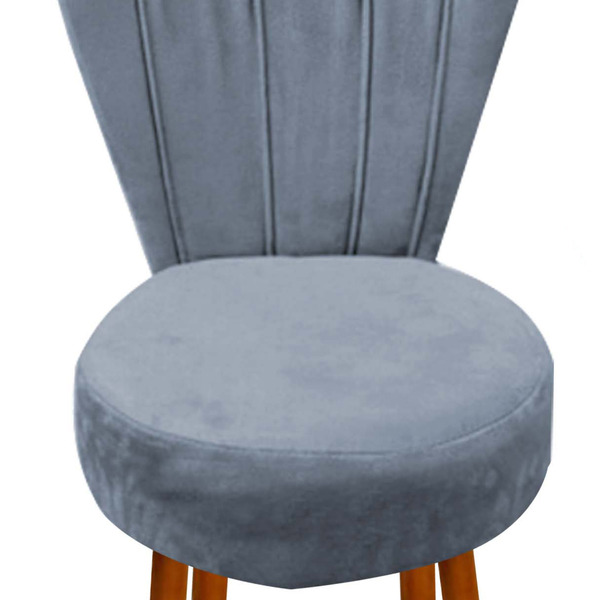 Conjunto 2 Cadeiras Estofadas Sala De Jantar Anna Suede Grafi