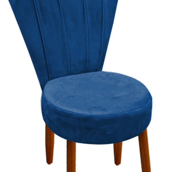 Conjunto 2 Cadeiras Estofadas Sala De Jantar Anna Suede Marin