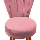 Conjunto 2 Cadeiras Estofadas Sala De Jantar Anna Suede Rosa