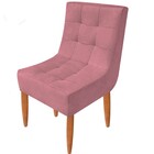 Conjunto 2 Cadeiras Estofadas Sala De Jantar Camily Suede Rosa