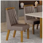 Conjunto 2 Cadeiras Estofadas Siena Freijó/camurça