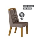 Conjunto 2 Cadeiras Estofadas Siena Freijó/camurça