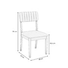 Conjunto 2 Cadeiras Estofadas Telma Madeira Maciça Bege