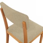 Conjunto 2 Cadeiras Estofadas Telma Madeira Maciça Bege