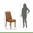 Conjunto 2 Cadeiras Estofadas Vênus Amêndoa Clean/corino Cara