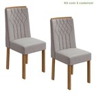 Conjunto 2 Cadeiras Exclusive Móveis Lopas Amêndoa Clean/rúst