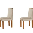 Conjunto 2 Cadeiras Flora Yescasa 92x51x43 Cm Castanho Cinamo