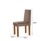Conjunto 2 Cadeiras Flora Yescasa 92x51x43 Cm Castanho Cinamo