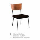 Conjunto 2 Cadeiras Grécia Em Couro Preto E Metal Preto